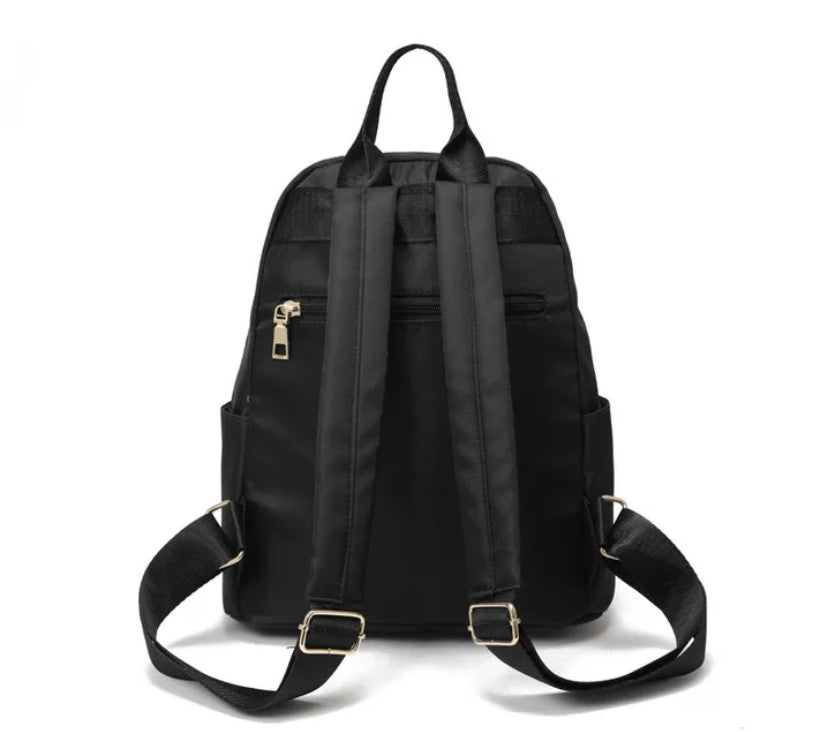 black leather quilted backpack purse Black Quilted Backpack Bag Tote Purse